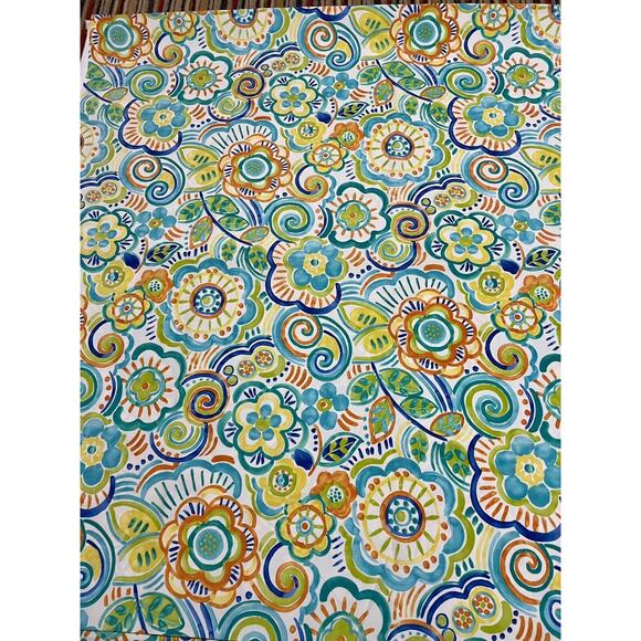 5 YDS Mill Creek Fabric Floral Caribbean Tiki Cotton Drapery Upholstery summer - Picture 4 of 7